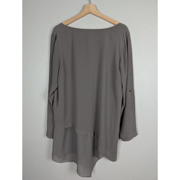 Soft Surroundings Taupe Asymmetrical Tunic Top XL - Picture 2 of 7